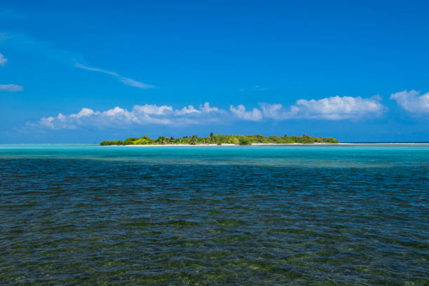 View of the stunning waters and the Owen Island in Little Cayman, Cayman Islands