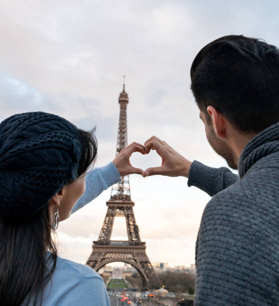 istock Loving couple on a romantic getaway in Paris 1030562652