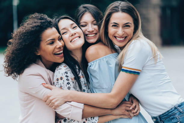 istock Group of international girlfriends 1030594434