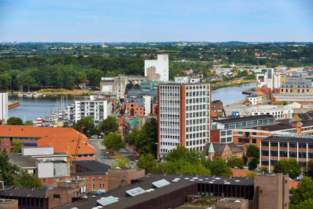 istock harbor with residential area 1030604598