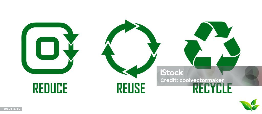 reduce reuse recycle concept. reduce reuse recycle concept. easy to modify Recycling stock vector