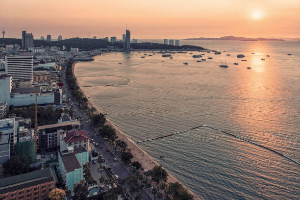 istock Sunset on Pattaya city, Thailand 1030626350