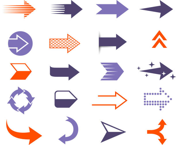 modern arrows set of stylish arrows arrow infographics stock illustrations