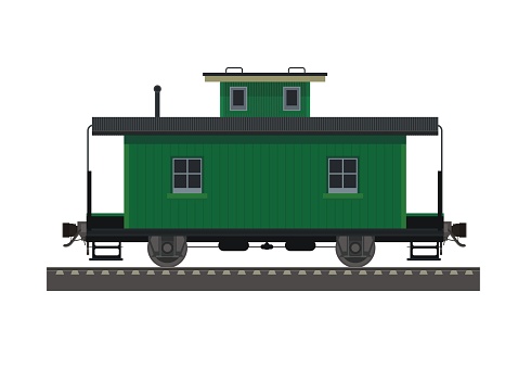 simple illustration of a caboose wagon