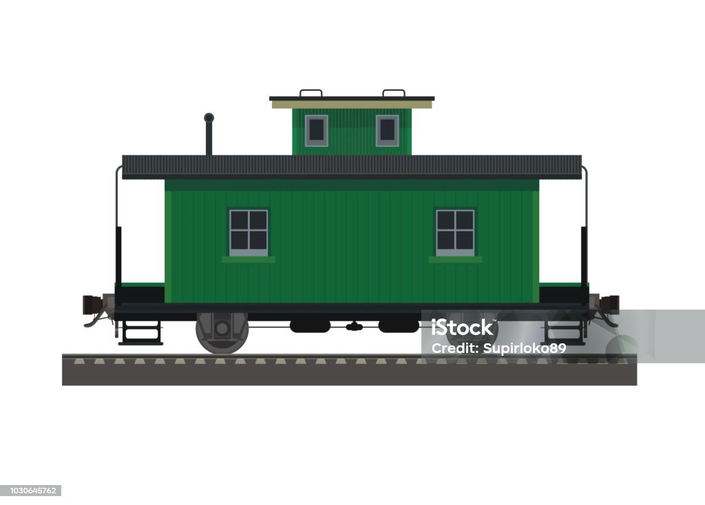 caboose wagon simple illustration simple illustration of a caboose wagon Caboose stock vector