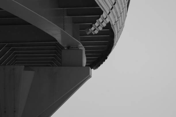 istock Bridge detail black and white. architecture lines. abstract background 1030648672