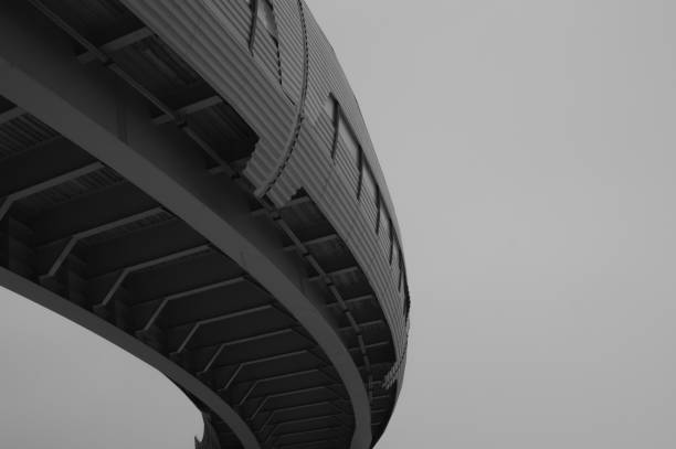 istock Bridge detail black and white. architecture lines. abstract background 1030650728