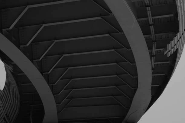 istock Bridge detail black and white. architecture lines. abstract background 1030650732