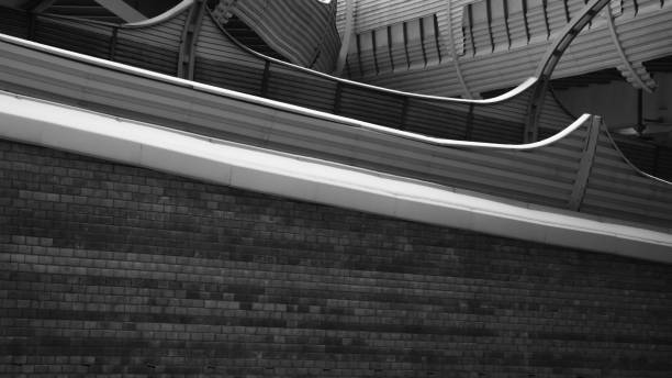istock Bridge detail black and white. architecture lines. abstract background 1030650762