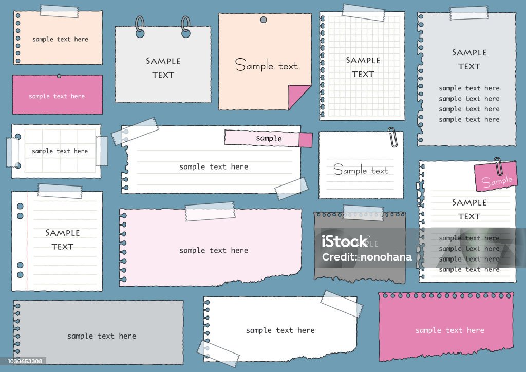 Paper Work Frame Paper Frame Set3 Stock Illustration - Download Image Now - Note Pad ...