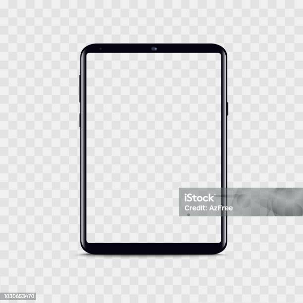 Tablet View Realistic Tablet Views With Transparent Background Vector Stock ...