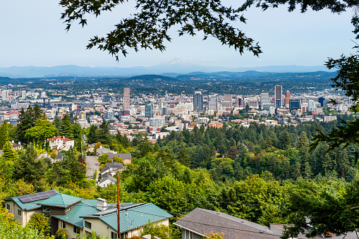 Aerial view of Portland Oregon