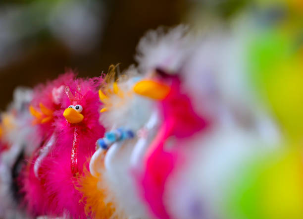 istock bird toy stand on the line ,selected focus 1030702970