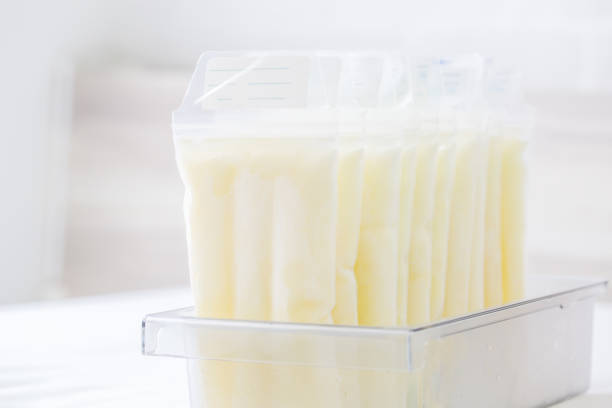 istock Frozen breast milk in plastic bag 1030702988