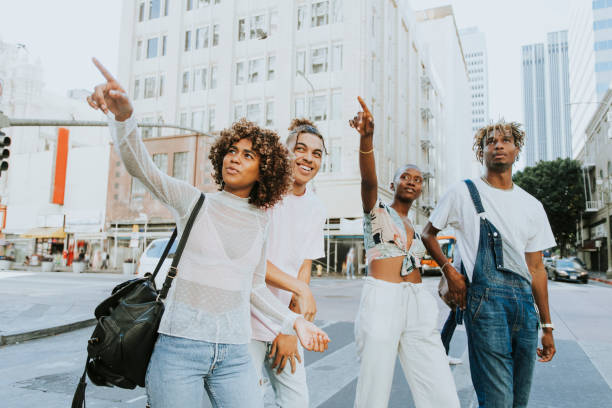 istock Friends hanging out in downtown LA 1030705216