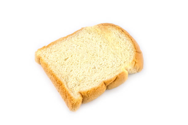 istock Slice of white bread isolated on white 1030711276