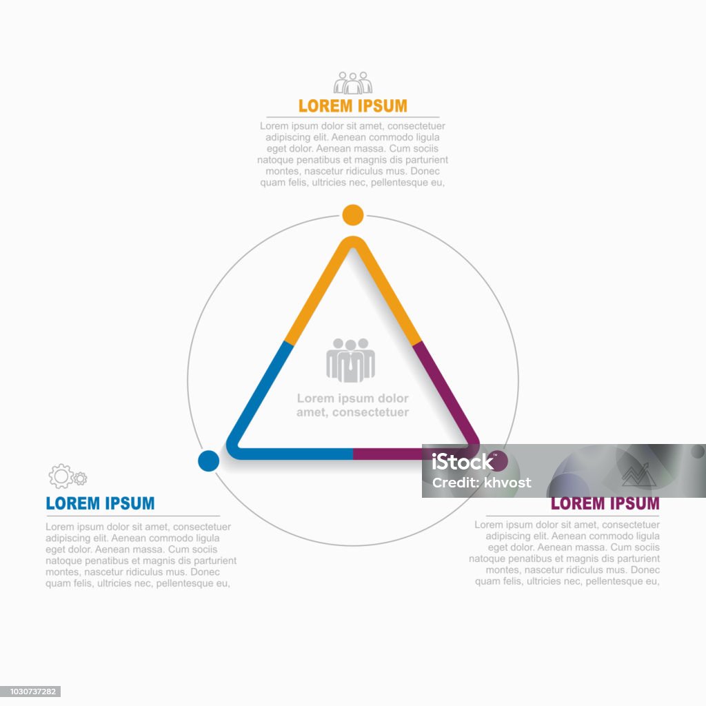 Infographic design template with place for your data. Vector illustration. Infographic design template with place for your text. Vector illustration. Triangle Shape stock vector