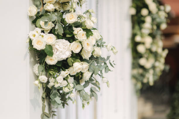 istock Arch decorated with flowers at the wedding caremony 1030740714