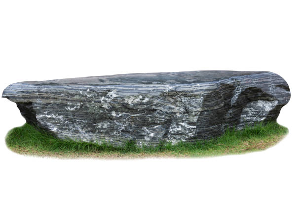 istock chairs made of marble on green grass. Isolated on white background, clipping path 1030748536