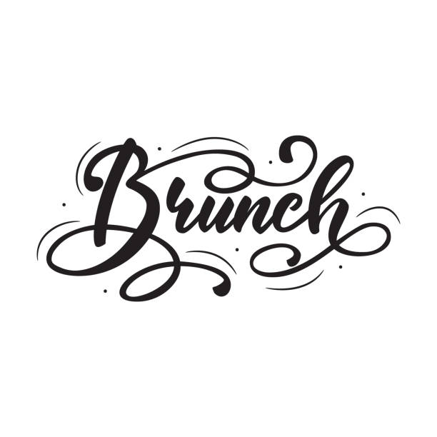 illustrations, cliparts, dessins animés et icônes de brunch de l’inscription. illustration vectorielle. - brunch