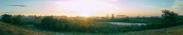 istock Sunrise over meadows on summer morning 1030752918