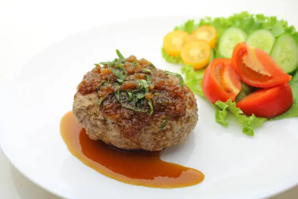 Japanese-style hamburger steak