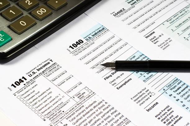 istock Clean Tax Form 1040, 1041, 1040EZ 1030769674