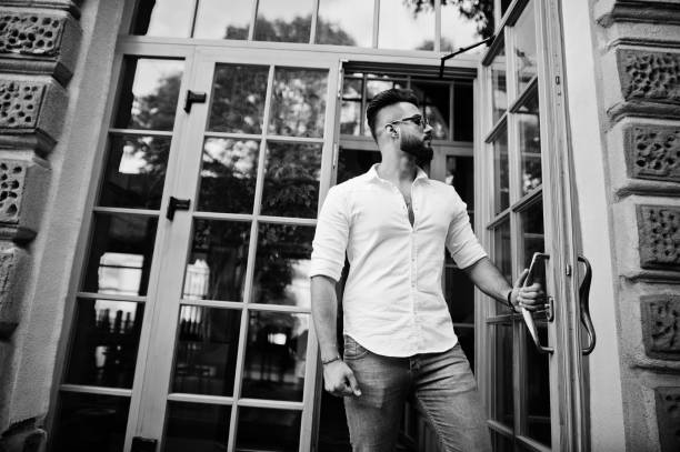 Stylish tall arabian man model