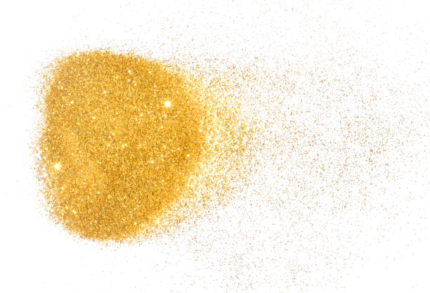 istock Gold glitter sparkles on white background 1030776914