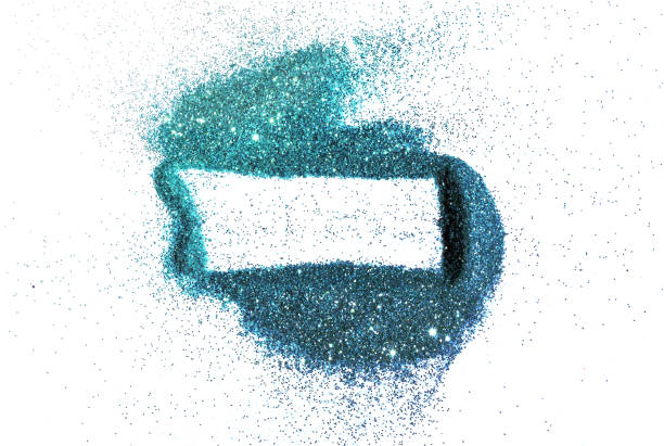 istock Abstract frame of blue glitter sparkle on white 1030777658