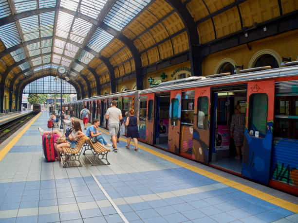 Istanbul, Turkiye - June 8, 2013: Train which entered Sirkeci train station, ready for the its new passengers.