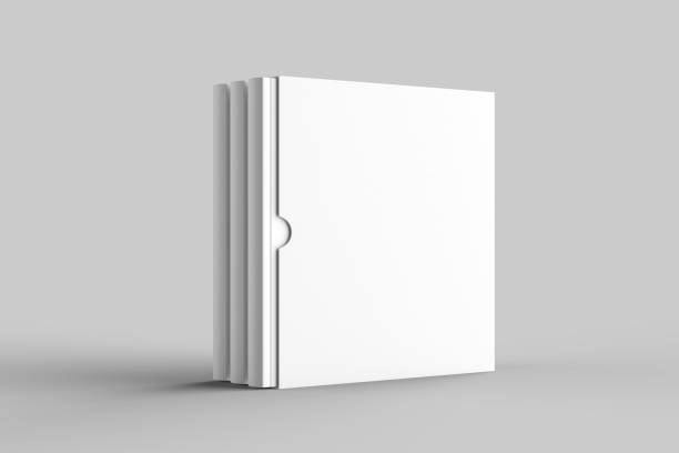 istock Square slipcase book mock up isolated on soft gray background. 3D illustration 1030787144