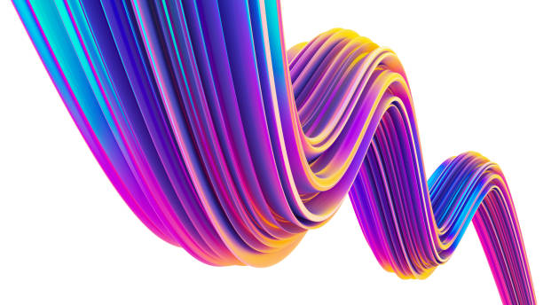 istock 90s style holographic ultra violet fluid 3D shape for Christmas backgrounds 1030787204
