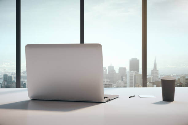 istock Close up of clean laptop 1030787890