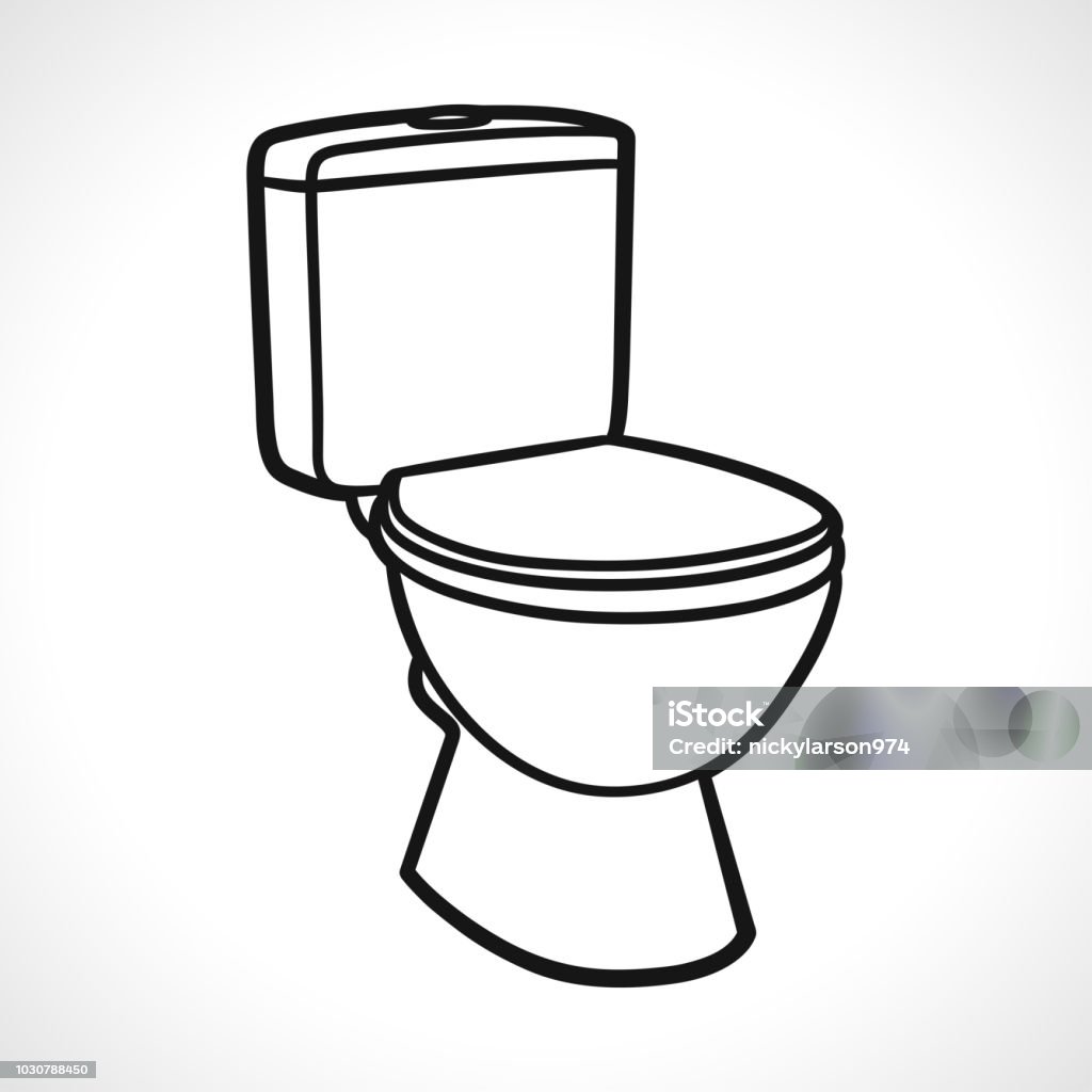 Vector toilets on white background Vector illustration of toilets on white background Toilet stock vector