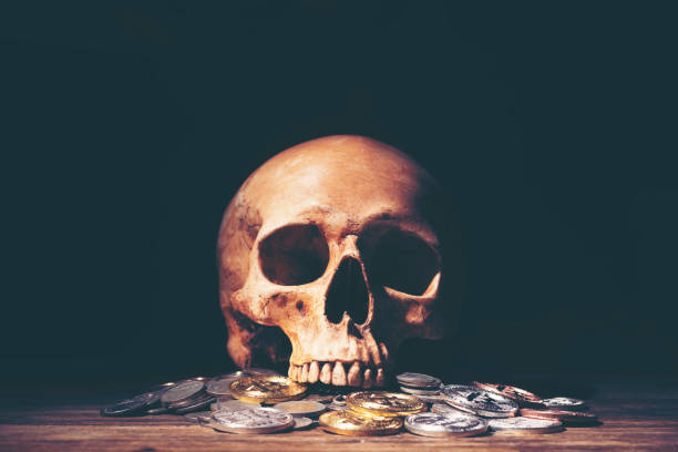 Halloween and business concept with money