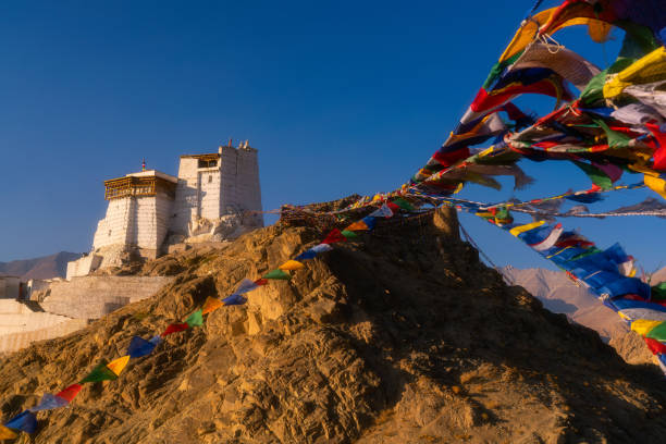istock Shey Monastery and montra flags, Leh Ladakh, India 1030799606