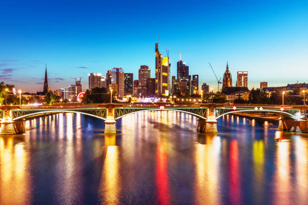 istock Evening view of Frankfurt am Main, Germany 1030822712