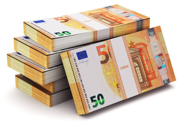istock Stacks of 50 Euro banknotes 1030822840