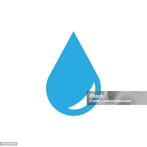 Water Drop Icon In Flat Style Raindrop Vector Illustration On White Isolated Background Droplet Water Blob Business Concept Stock Illustration - Download Image Now
