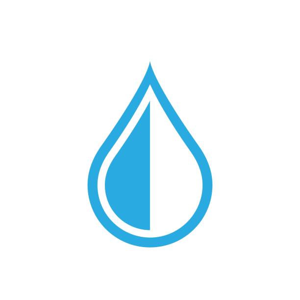 ilustraciones, imágenes clip art, dibujos animados e iconos de stock de icono de gota de agua en estilo plano. ilustración de vector de gotas de lluvia sobre fondo blanco aislado. concepto de negocio de gota de agua de gota. - 13584