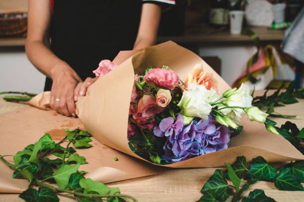 istock Florist making flower arrangement 1030835822