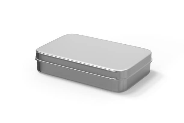 istock Metal box on isolated white background 1030836354