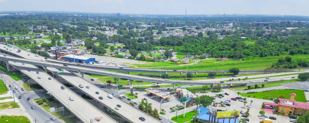 istock Panoramic top view elevated highway 90 and Westbank expressway in New Orleans 1030836482