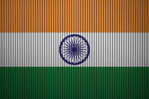 istock Painted national flag of India on a concrete wall 1030836778