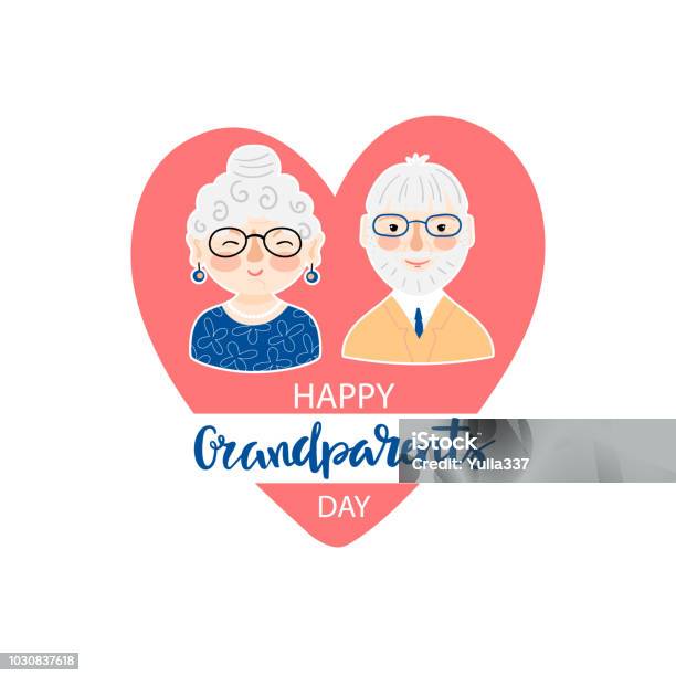 Grandparents Day Greeting Background Stock Illustration - Download Image Now - Day, Grandparent, Grandmother