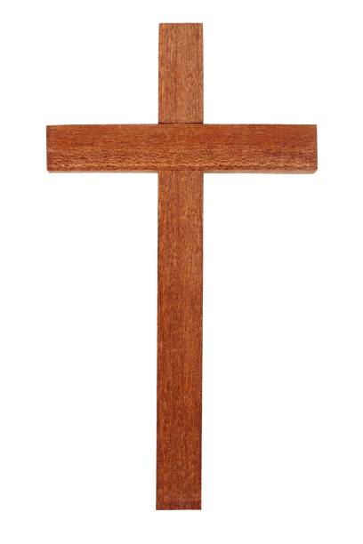 istock Wooden cross on white 1030837910