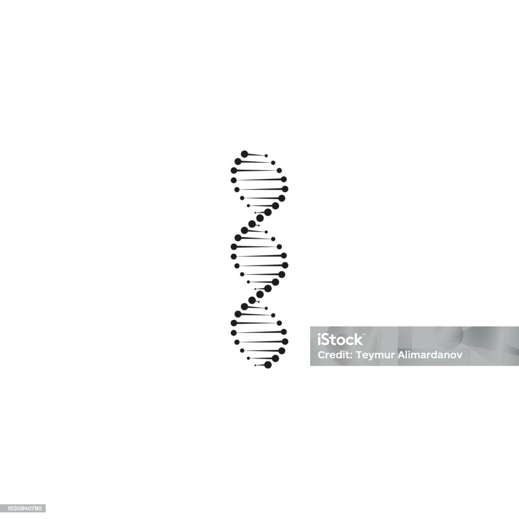 Ícone de DNA abstrata, elemento de design do logotipo vector - Vetor de DNA royalty-free