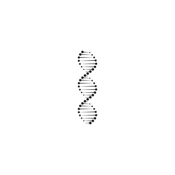 абстрактный значок днк, эл�емент дизайна вектора логотипа - винтовая поверхность stock illustrations