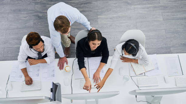 istock Teamwork takes care of customer satisfaction 1030842232